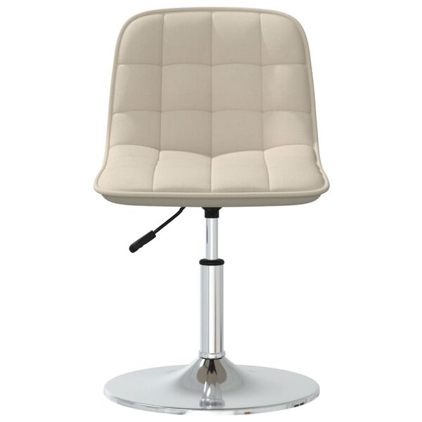 vidaXL Sedie da Pranzo Girevoli 4 pz Crema in Tessuto