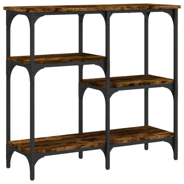 vidaXL Tavolo Consolle Rovere Fumo 80x29x75 cm in Legno Multistrato