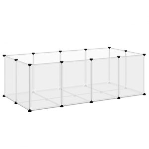 vidaXL Gabbia per Piccoli Animali Trasparente 144x74x46,5cm PP Acciaio