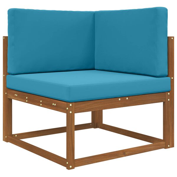 vidaXL Cuscino per divano da esterno 3 pcs Blu Reale Poliestere