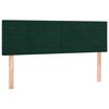 vidaXL Giroletto a Molle con Materasso Verde Scuro 140x190 cm Velluto
