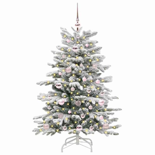 vidaXL Albero di Natale Artificiale con Rami Pieghevoli Bianco 120 cm