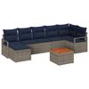 vidaXL Set Divano da Giardino 8 pz Grigio polyrattan