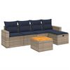 vidaXL Set Divani da Giardino 6 pz con Cuscini Grigio in Polyrattan