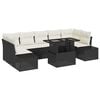 vidaXL Set Divano da Giardino 8 pz Nero e Crema