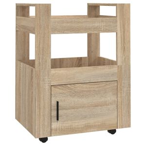 vidaXL Carrello da Cucina rovere sonoma 60x45x80 cm Legno Multistrato