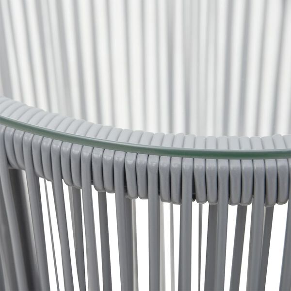 vidaXL Set da Bistrot 3 pz con Cuscini in Polyrattan Grigio