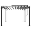vidaXL Gazebo con Tetto a Lamelle 3x3 m in Tessuto Antracite/Alluminio