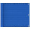 vidaXL Paravento da Balcone Blu 75x300 cm in HDPE