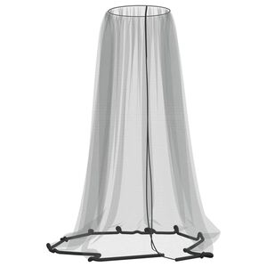 vidaXL Zanzariera per Ombrellone 220 Rete Nera &Phi;300x230 cm