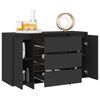 vidaXL Credenza con 3 Cassetti Nera 120x41x75 cm in Truciolato