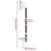 vidaXL Albero per Gatti con Tiragraffi a Parete Crema 142,5 cm
