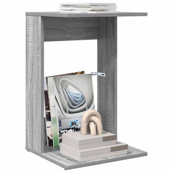 vidaXL Tavolo laterale Grigio Sonoma 40 x 38 x 62,5 cm