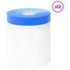 vidaXL Film adesivo per mascheratura 12 pz Trasparente e Blu