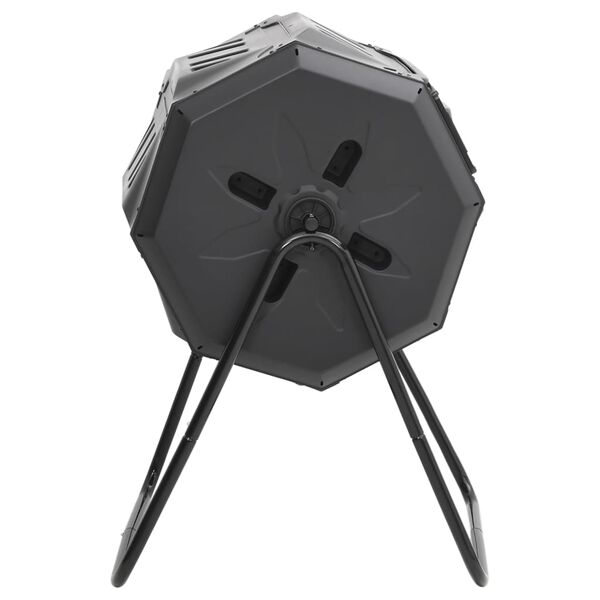 vidaXL Compostiera da Giardino Nera 73x64x95 cm da 160 L