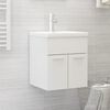 vidaXL Mobile Sottolavabo Bianco Lucido 41x38,5x46cm Legno Multistrato
