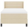 vidaXL Letto a molle con materasso Crema 200 x 100 cm Tessuto