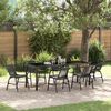 vidaXL Set da Pranzo per Giardino 7 pcs Nero