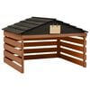 vidaXL Casetta per Tosaerba Robotizzato Nero Marrone 78x74x54 cm Abete