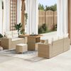 vidaXL Set Divano da Giardino con cuscino 8 pcs Beige e Crema