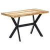 vidaXL Tavolo da Pranzo 120x60x75 cm in Legno Massello di Mango Grezzo