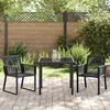 vidaXL Set da Pranzo per Giardino 5 pcs Nero