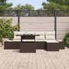 vidaXL Set Divano da Giardino 6 pcs Marrone e Crema polyrattan