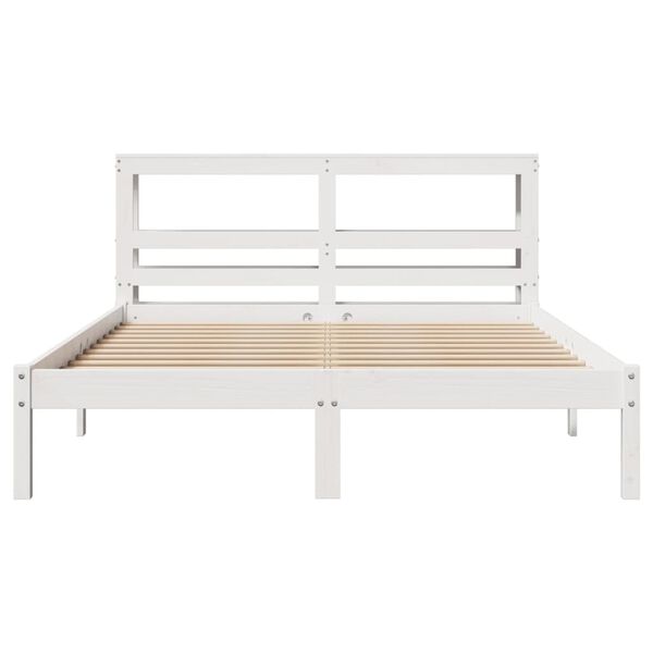 vidaXL Letto senza Materasso Bianco 120x200 cm Legno Massello di Pino