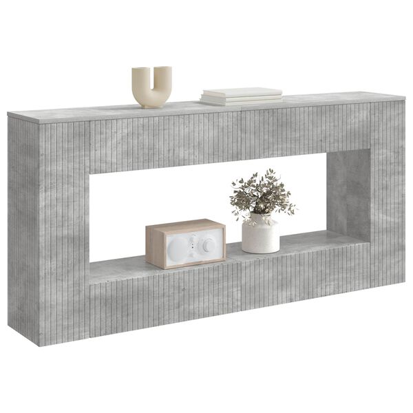 vidaXL Tavolo consolle Rigato Grigio Cemento 155 x 29 x 74 cm