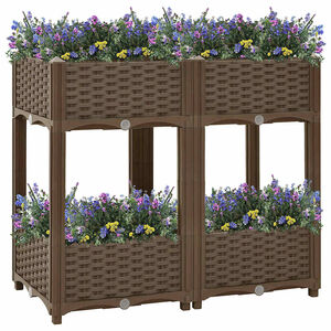 vidaXL Fioriera Rialzata 80x40x71 cm in Polipropilene