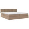 vidaXL Letto con contenitore e materasso Cappuccino 200 x 200 cm