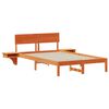 vidaXL Struttura del letto Marrone cerato 135 x 190 cm Pino massello