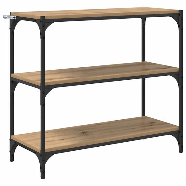 vidaXL Armadio per Libri Rovere artigianale 80 x 33 x 70,5 cm