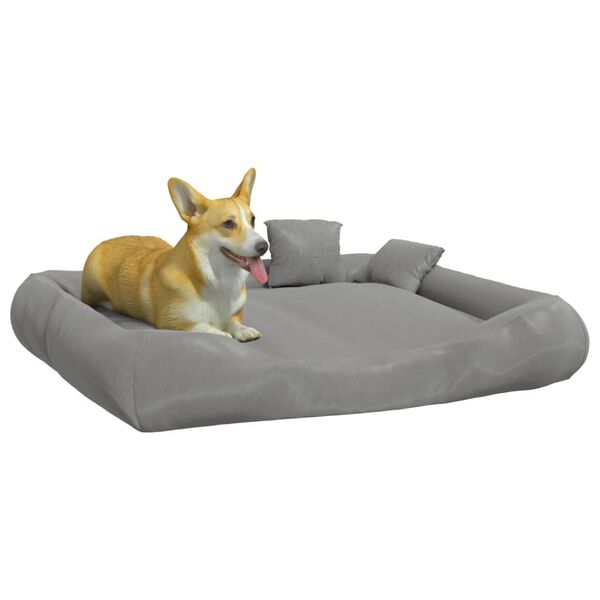 vidaXL Cuccia per Cani con Cuscini Grigio 135x110x23 cm Tessuto Oxford