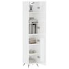 vidaXL Credenza 34,5x34x180 cm in Legno Multistrato Bianco Lucido