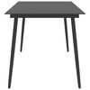 vidaXL Set da Pranzo da Giardino 9 pz Nero