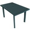 vidaXL Tavolo da Giardino Verde 126x76x72 cm in Plastica