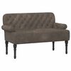 vidaXL Loveseat con bottoni imbottiti Grigio Scuro 120 x 65 x 78 cm