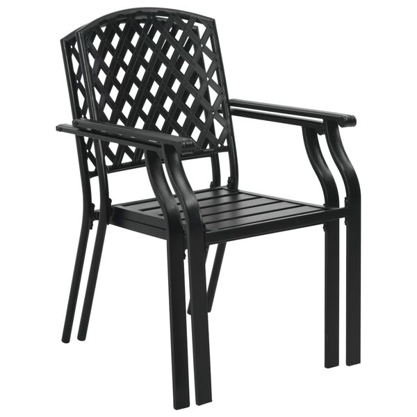 vidaXL Set da Pranzo da Giardino 5 pz in Acciaio Nero