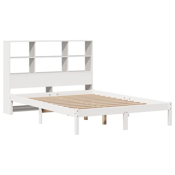 vidaXL Letto Libreria senza Materasso Bianco 120x200 cm Legno di Pino