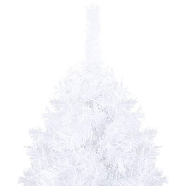 vidaXL Albero di Natale Preilluminato con Palline Bianco 120 cm PVC