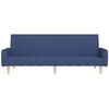 vidaXL Divano Letto a 2 Posti con Poggiapiedi Blu in Tessuto