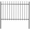 vidaXL Recinzione da Giardino Woerden con Punta a Lancia in Acciaio 170x120 cm Nero