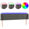 vidaXL Testiera a LED Grigio Scuro 163x16x78/88 cm in Velluto