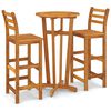vidaXL Set da Bar da Giardino 3 pz in Legno Massello di Acacia