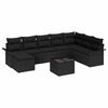 vidaXL Set Divano da Giardino con cuscino 9 pcs Beige Poly Rattan