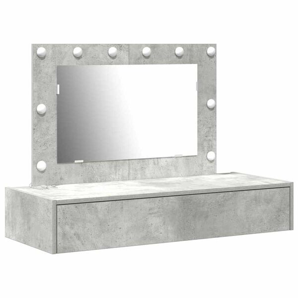 vidaXL Tavolo da Trucco Grigio 100 x 40 x 70 cm Legno multistrato