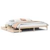 vidaXL Giroletto con Cassetti 200x200 cm in Legno Massello di Pino