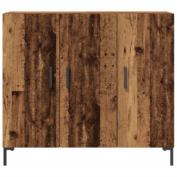 vidaXL Credenza Legno Antico 90x34x80 cm in Legno Multistrato
