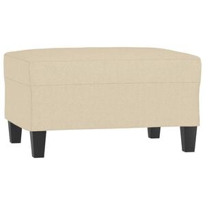 vidaXL Poggiapiedi Crema 70x55x41 cm in Tessuto